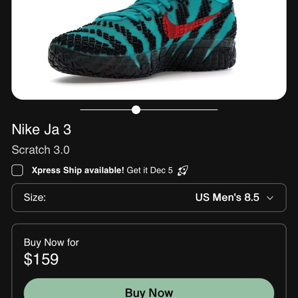 Nike Ja 3 “Scratch” Brand New! - Teal and Red